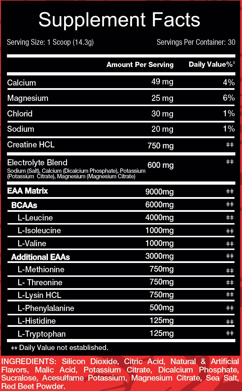EAA + kreatín HCl 429 gramov