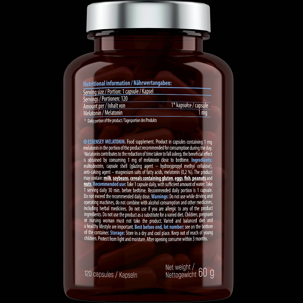 Melatonín 1 mg - 120 kapsúl