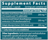 Východný adaptogén Rhodiola + ginseng + shilajit - 60 kapsúl