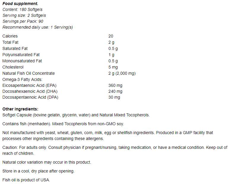 Eco - Sustain Omega 3 - 180 gélové kapsuly