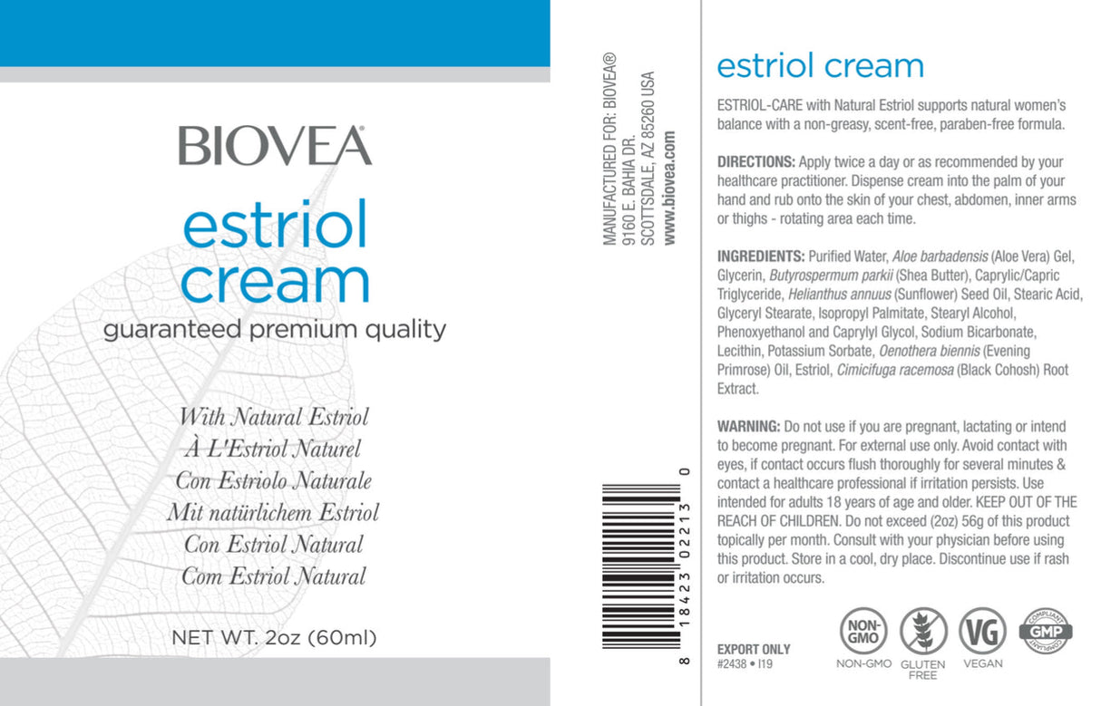 <tc>Biovea</tc> ESTRIOL KRÉM 60 ml. / <tc>Biovea</tc> ESTRIOL KRÉM