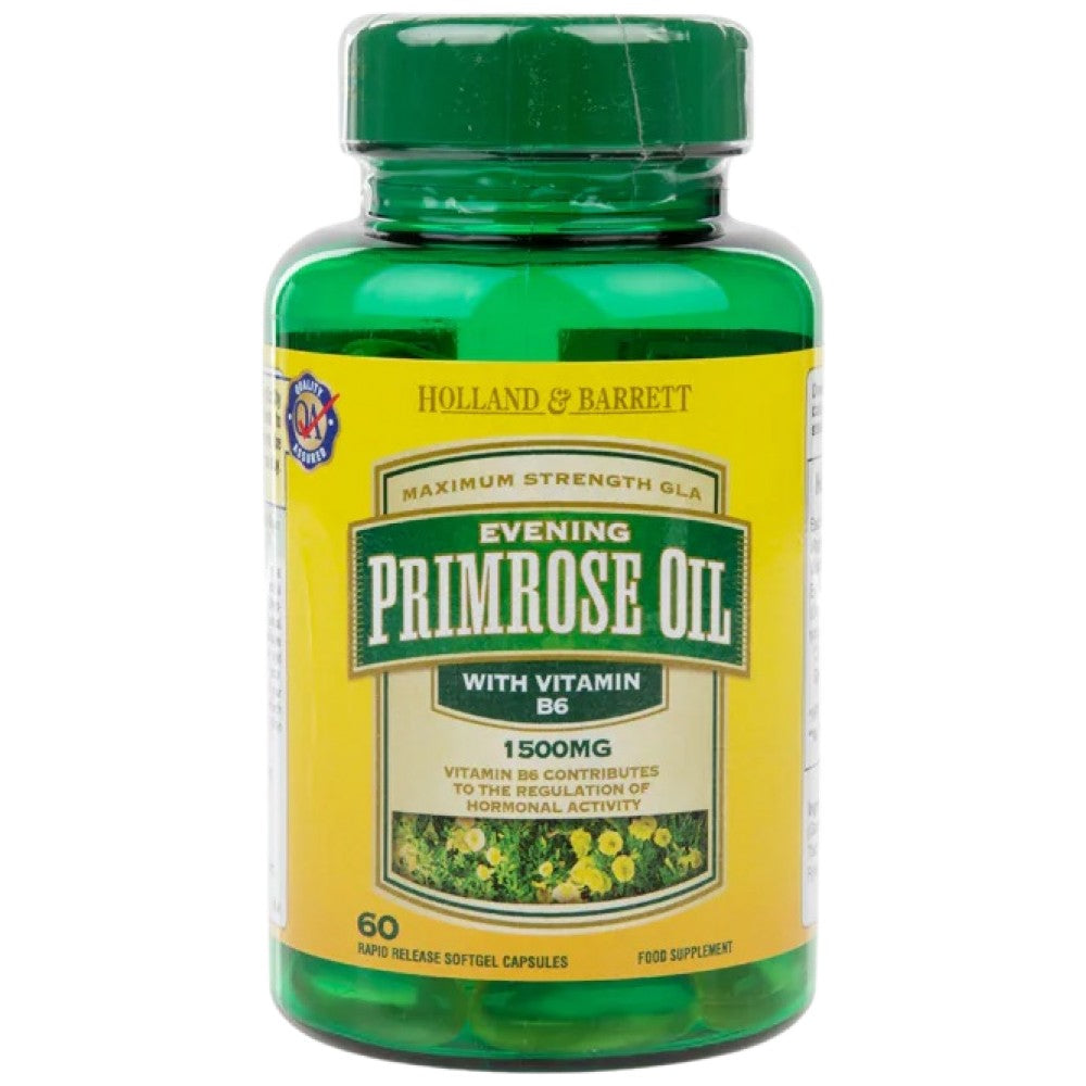 Večer Primrose Oil 1500 mg | Plus vitamín B6 - 60 kapsúl