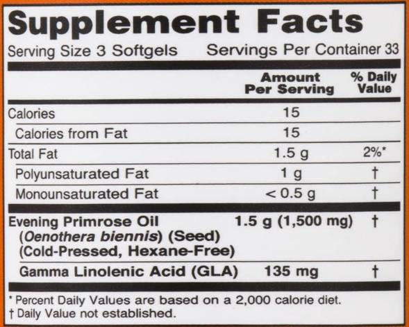 Večerný primrose olej 500 mg - 100 gélových kapsúl