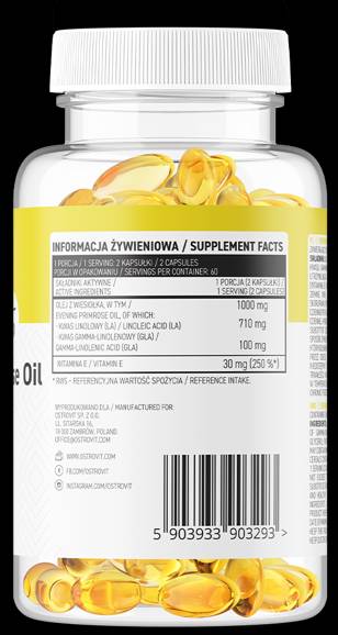 Večerný primrose olej 500 mg 120 gélových kapsúl