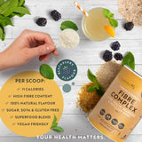 Prášok s vlákninovým komplexom - príchuť černíc /200 g, 40 dávok/ <tc>Nutravita</tc>