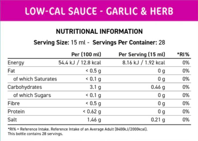 Nižšie kaly na kuchyňu Fit | Cesnak a bylina - 425 ml