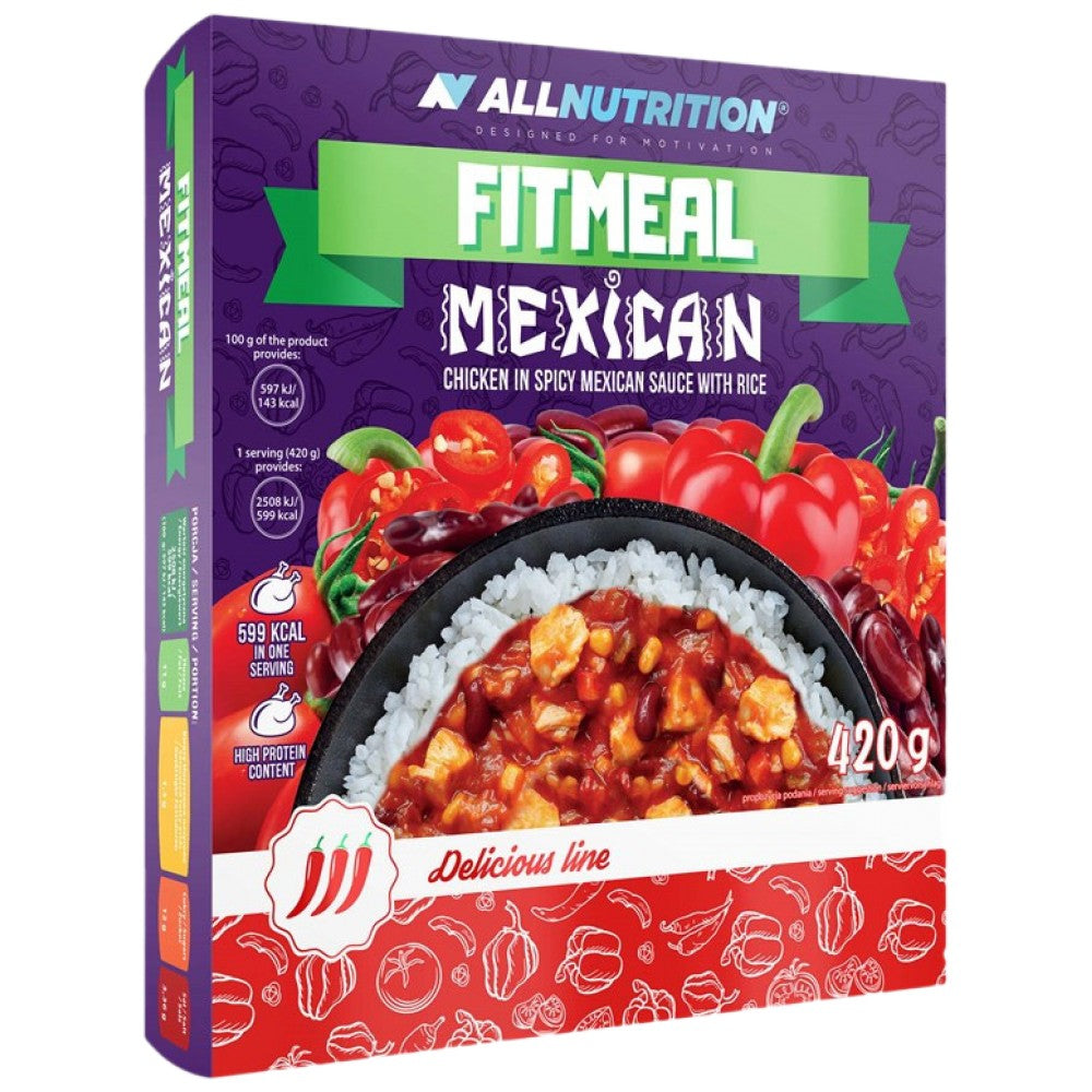 Fitmeal Mexican | Pripravené na jedenie s vysokým obsahom bielkovín-420 gramov