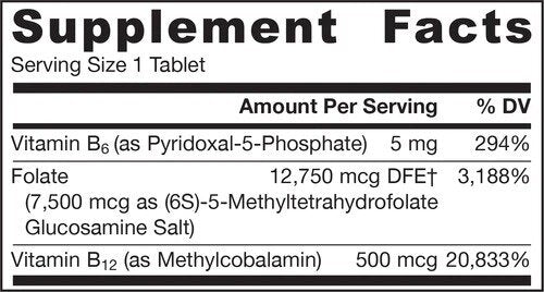 Folát Forte - Metyl folát + metyl B12 + P -5 -P - folát 30 tabliet