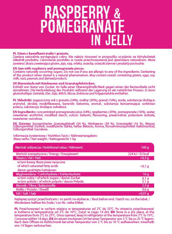 Frulove v želé | Malina a granátové jablko - 1 000 gramov