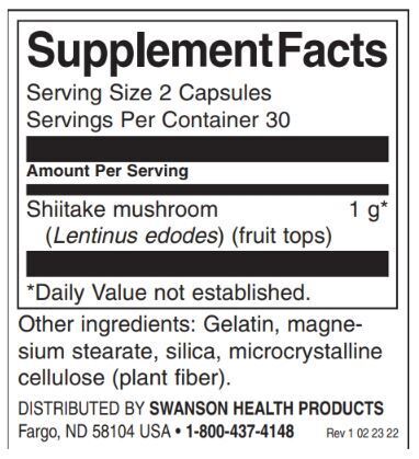 Celé spektrum shiitake huby 500 mg - 60 kapsúl