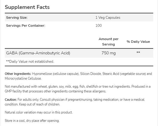GABA 750 mg - 200 kapsúl