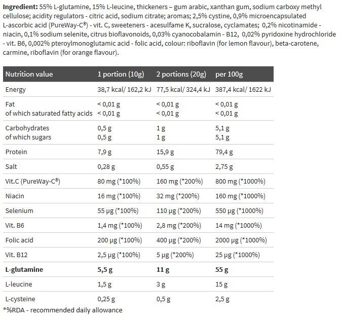 Glutamín xplode - 500 gramov