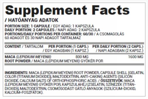 Koreň maca 800 mg - 60 kapsúl