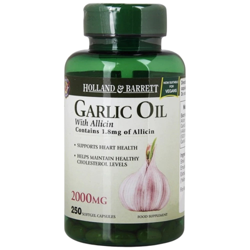 Cesnakový olej s allicínom 2000 mg - 250 kapsúl