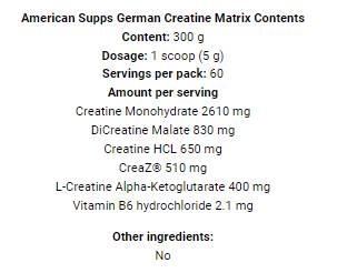 Nemecká kreatínová matica s Creaz® - 300 gramov