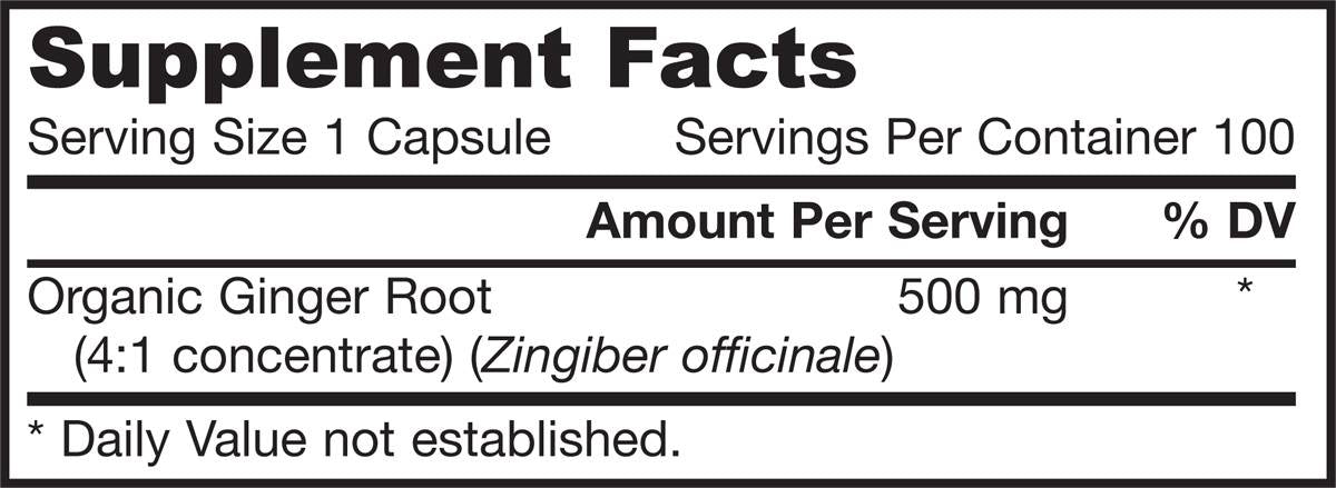 Ginger 4: 1 Koncentrát 500 mg 100 kapsúl