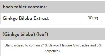 Ginkgo Biloba 30 mg - 120 kapsúl