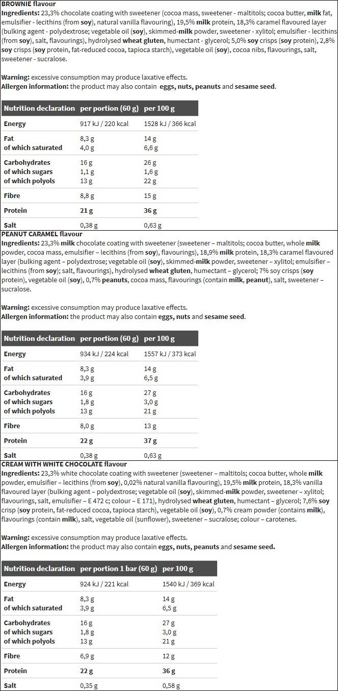 Gladiátor / vysoký proteínový bar - 60 gramov