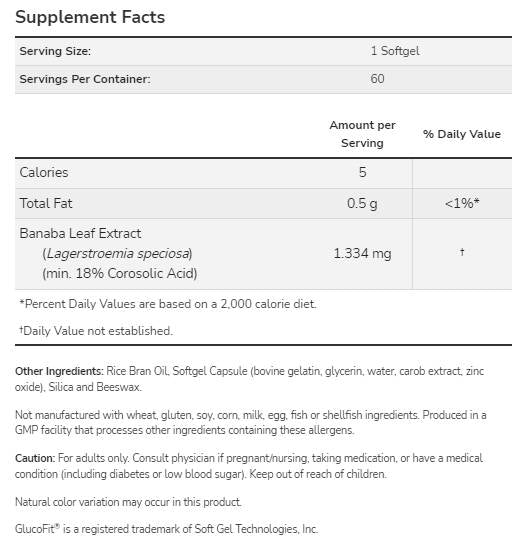 GlucoFit® | Extrakt z listových listov - 60 gélových kapsúl