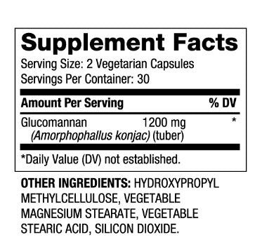 Glucomannan 600 mg / 60 čiapok