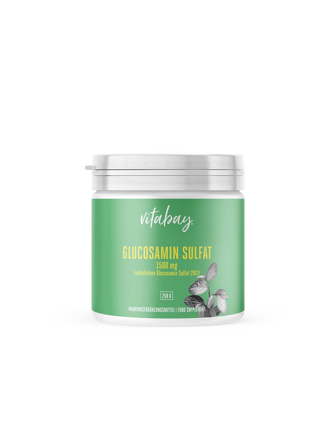 Glukosamín sulfát 2KCI prášok 250 g - Glukosamín sulfát 1500 mg, 250 g prášok <tc>Vitabay</tc>