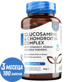 Glukosamín chondroitín /180 kapsúl, 90 dní/ s kurkumou, zázvorom a vitamínom C <tc>Nutravita</tc>
