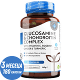 Glukosamín chondroitín /180 kapsúl, 90 dní/ s kurkumou, zázvorom a vitamínom C <tc>Nutravita</tc>