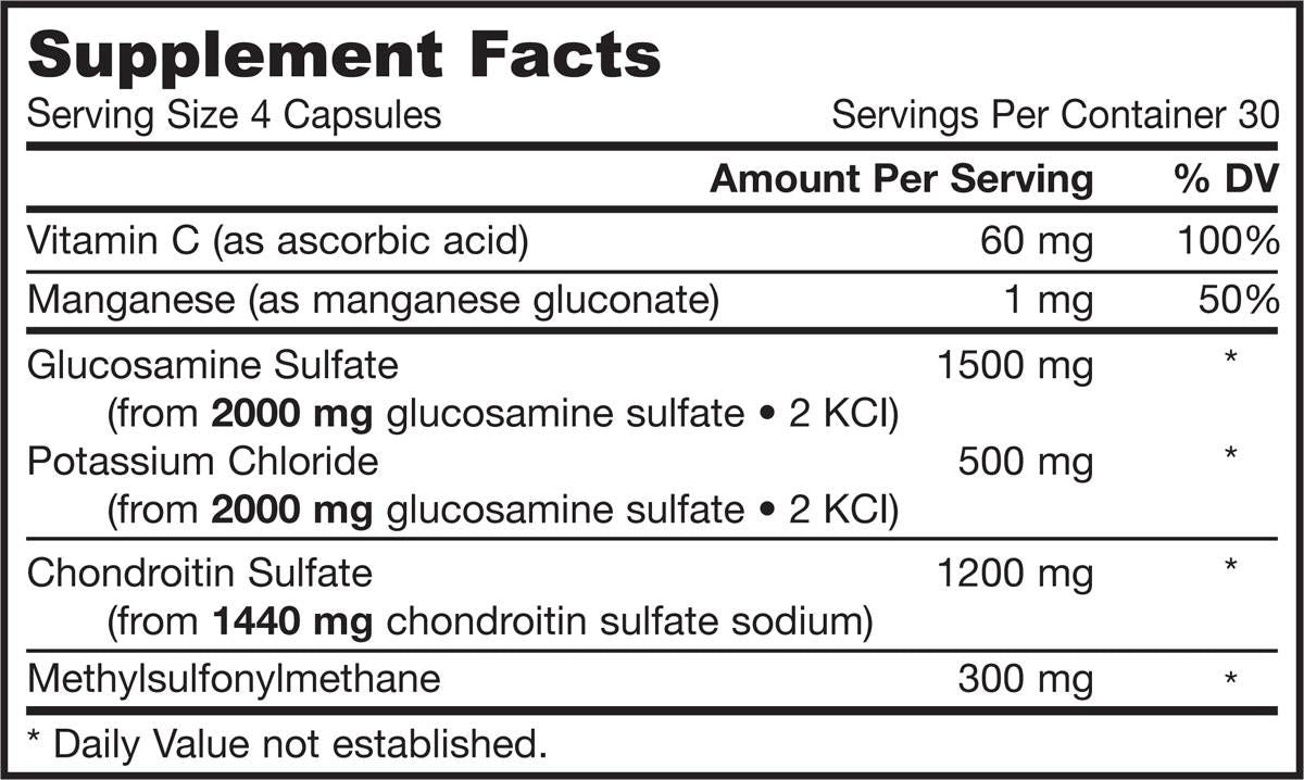 Glukozamín, chondroitín, MSM - 120 kapsúl