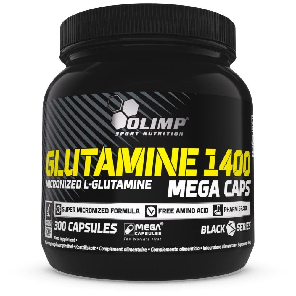 Glutamínové mega čiapky 1400 - 300 kapsúl