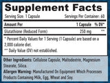 Glutatión 250 mg. / 60 Vcaps.