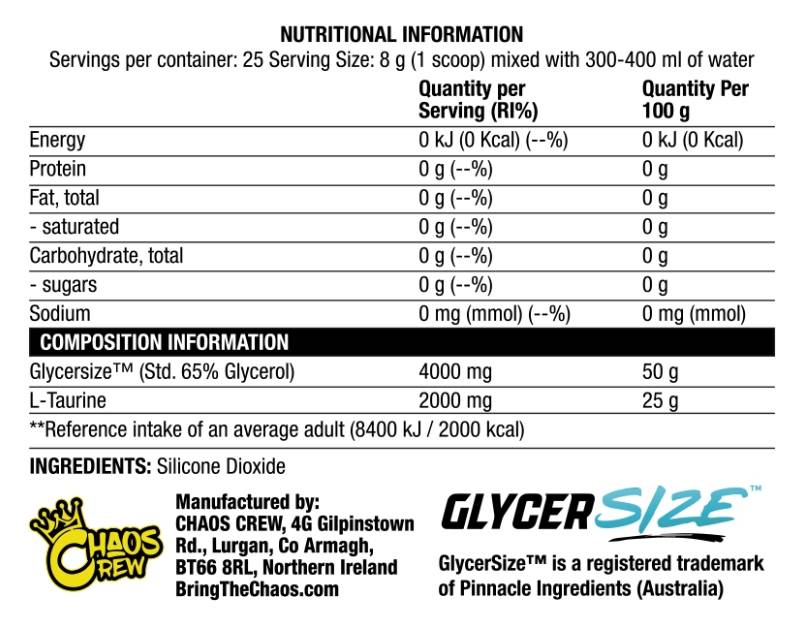 Glycer Swell | SIM Free pred tréningom - 200 gramov