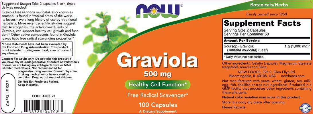 Graviola 500 mg - 100 kapsúl