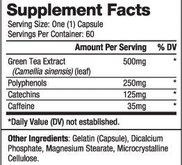 Zelený čaj 500 mg / 60 čiapok