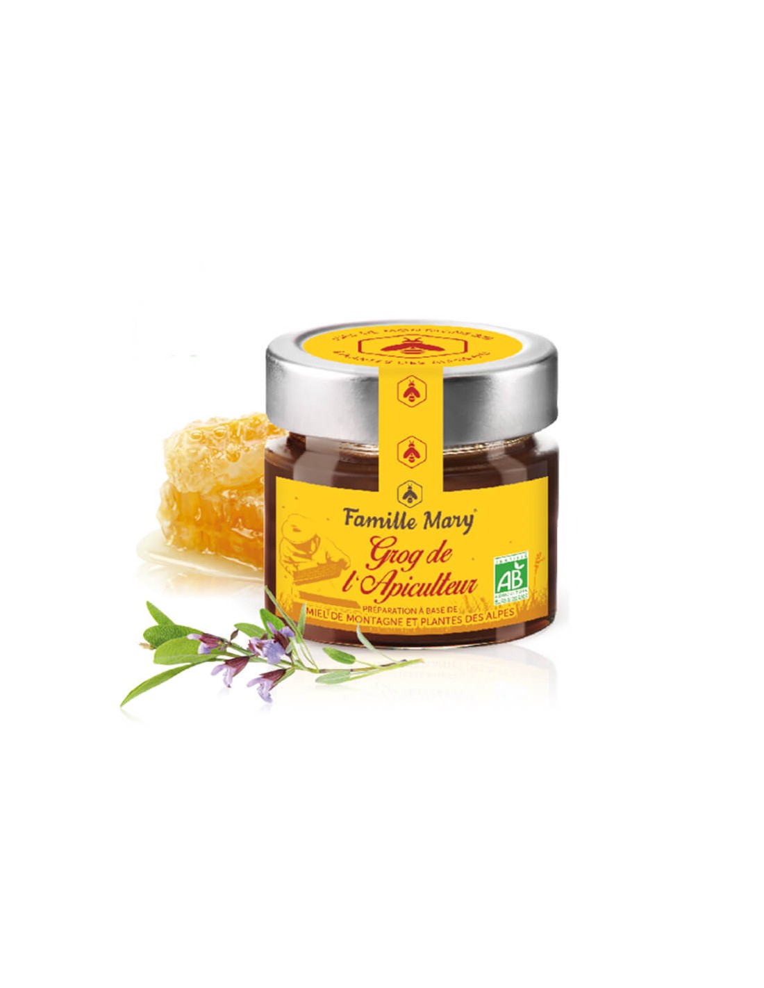 Grog de l'Apiculteur / Grog z alpského medu, propolisu a alpských rastlín, 100 g Famille Mary