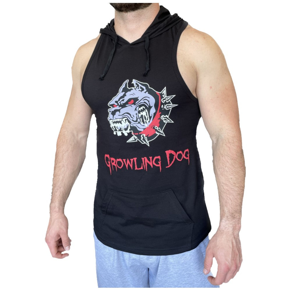 Horningový pes s kapucňou - Black / Tank Top Horlling Dog s kapucňou - čierna