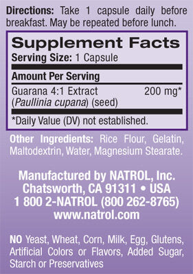 Guarana 200 mg. / 90 uzáverov.