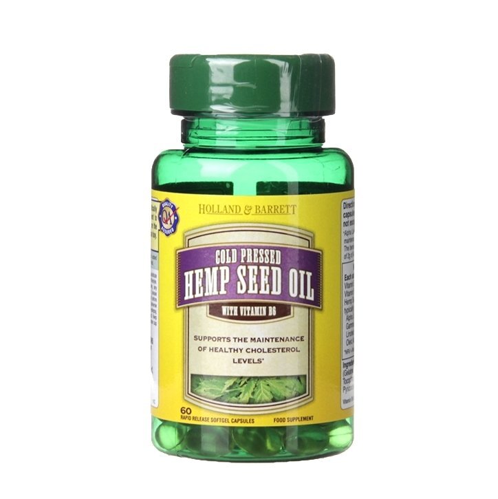Конопено масло (olej konoty) 60 капсули Holland & Barrett