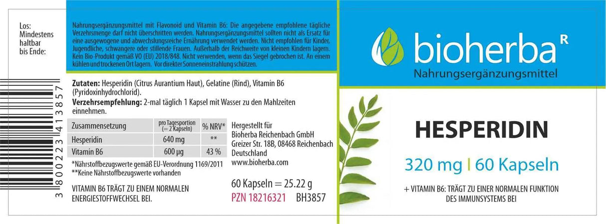 Hesperidín 320 mg - 60 kapsúl