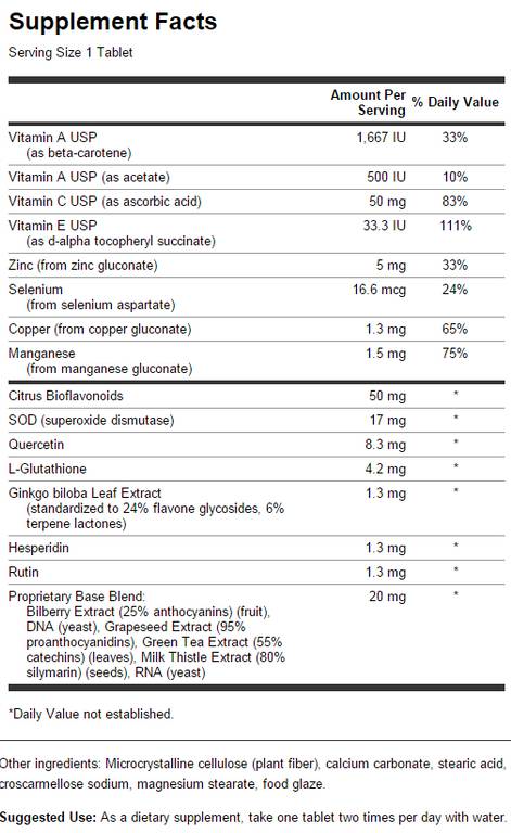 Antioxidant s vysokou účinnosťou 270 tabliet