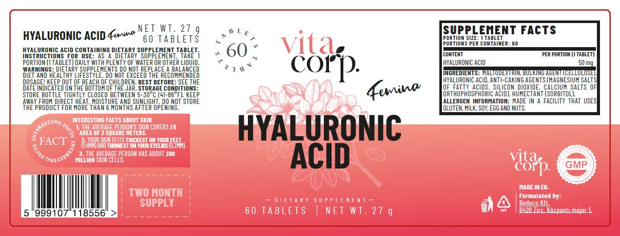 Kyselina hyalurónová 50 mg - 60 tabliet