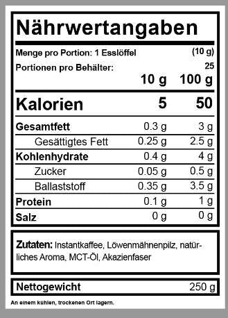 Okamžitá káva - palivo z mozgu - 250 gramov