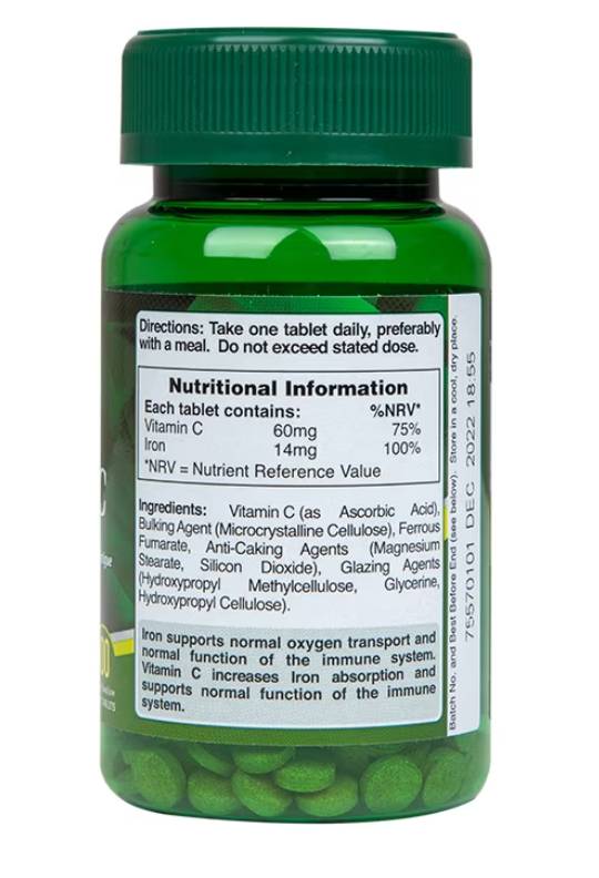Železo 14 mg a vitamín C 60 mg - 100 tabliet