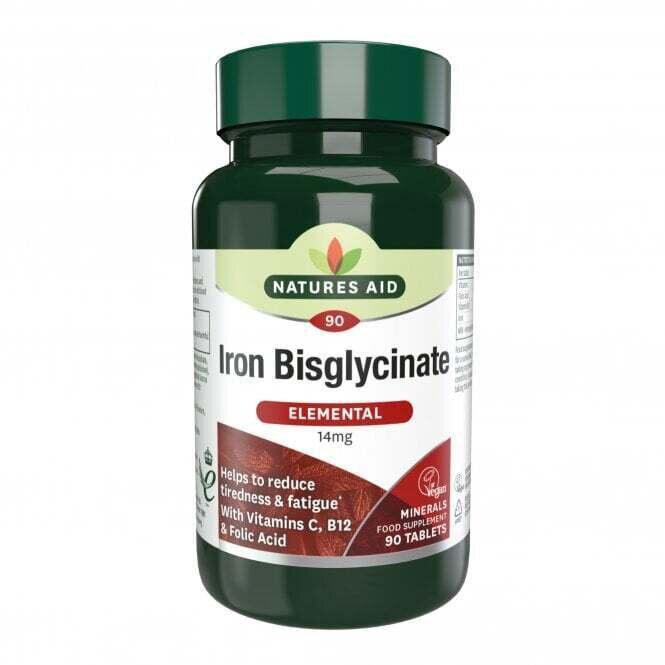 Jemný železný vzorec (železný bisglycinát) 14 mg 90 tabliet Naturesaid