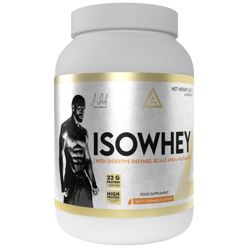 ISOWHEY | Srvátkový proteín izolát s tráviacimi enzýmami, BCAA a glutamínom - 1600 gramov
