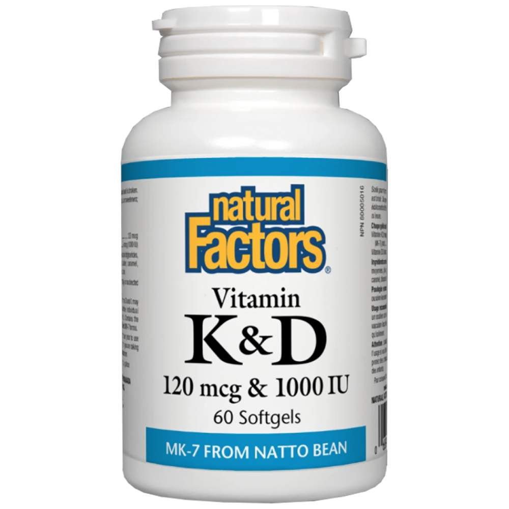 Vitamín K 120 mcg a vitamín D 1000 IU - 60 gélových kapsúl