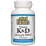 Vitamín K 120 mcg a vitamín D 1000 IU - 60 gélových kapsúl