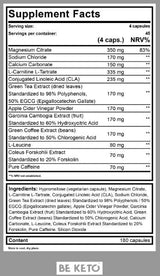 Keto Burn + kofeín - 180 kapsúl