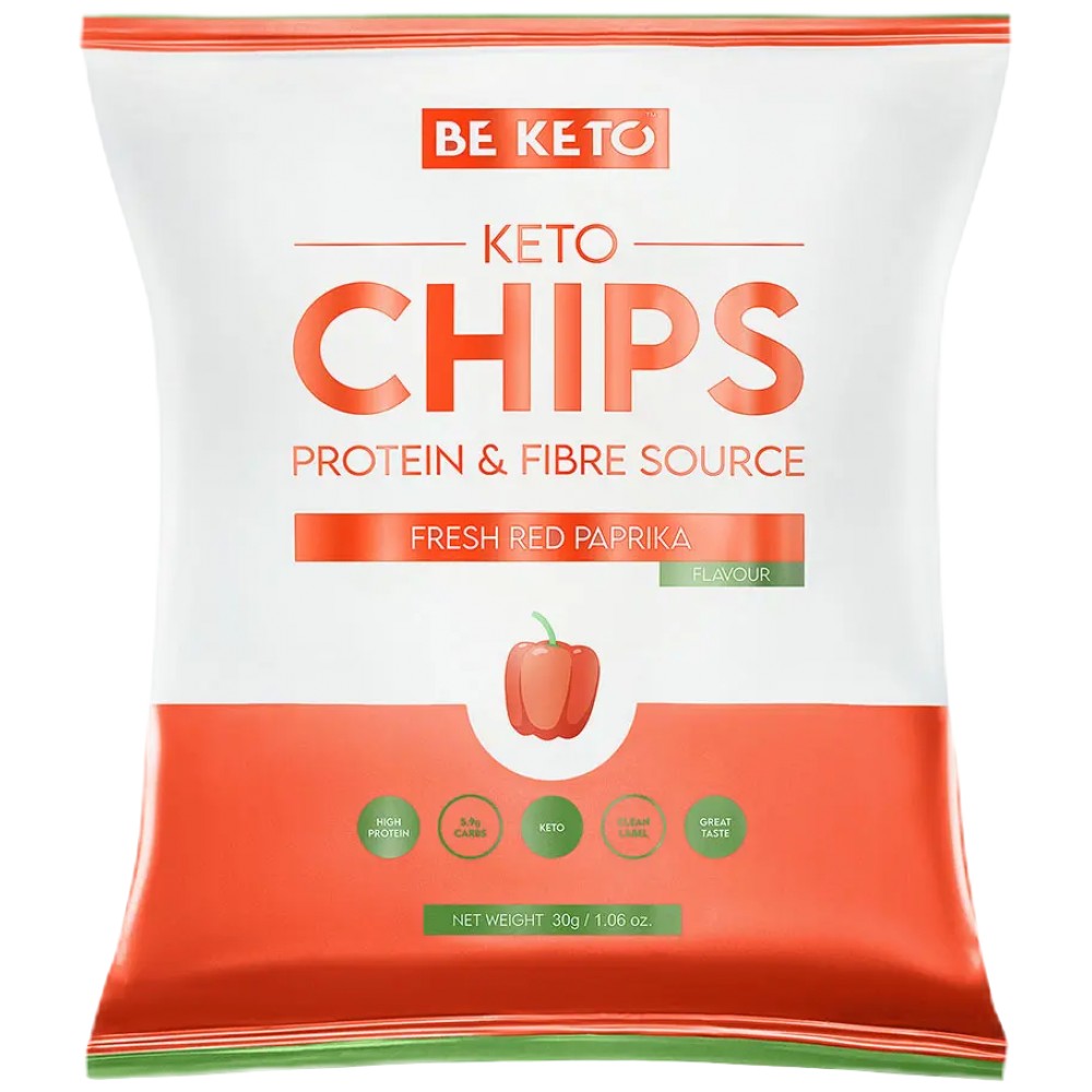 Keto čipy Čerstvá červená paprika - 30 gramov