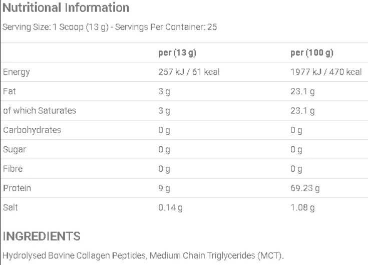 Keto kolagén s olejom MCT - 130 gramov
