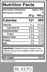 Keto krém Lieskové orety + mct - 250 gramov